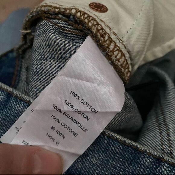 J Crew  Broken In Boyfriend Medium Wash Jeans Patchwork style size 24 NWT - Picture 5 of 7